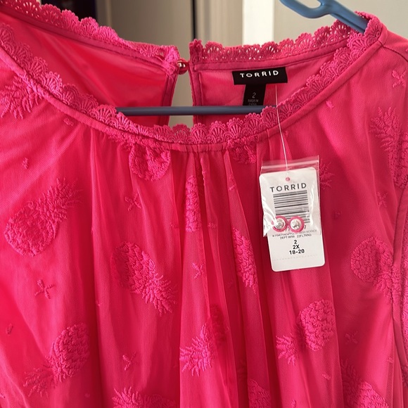 Pineapple Tank top 2X 18-20 NEW - Picture 3 of 6